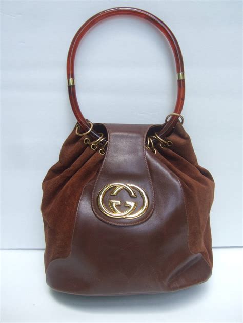 gucci brown suede purse|brown leather Gucci handbags sale.